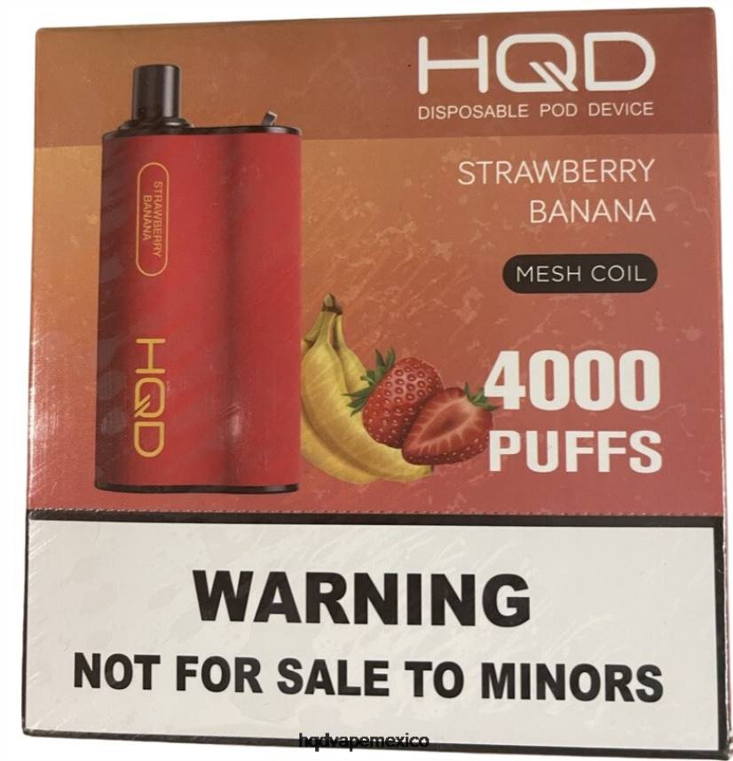 HQD BOX 4000 bocanadas Fresa plátano 2RTN70 - HQD Mexico