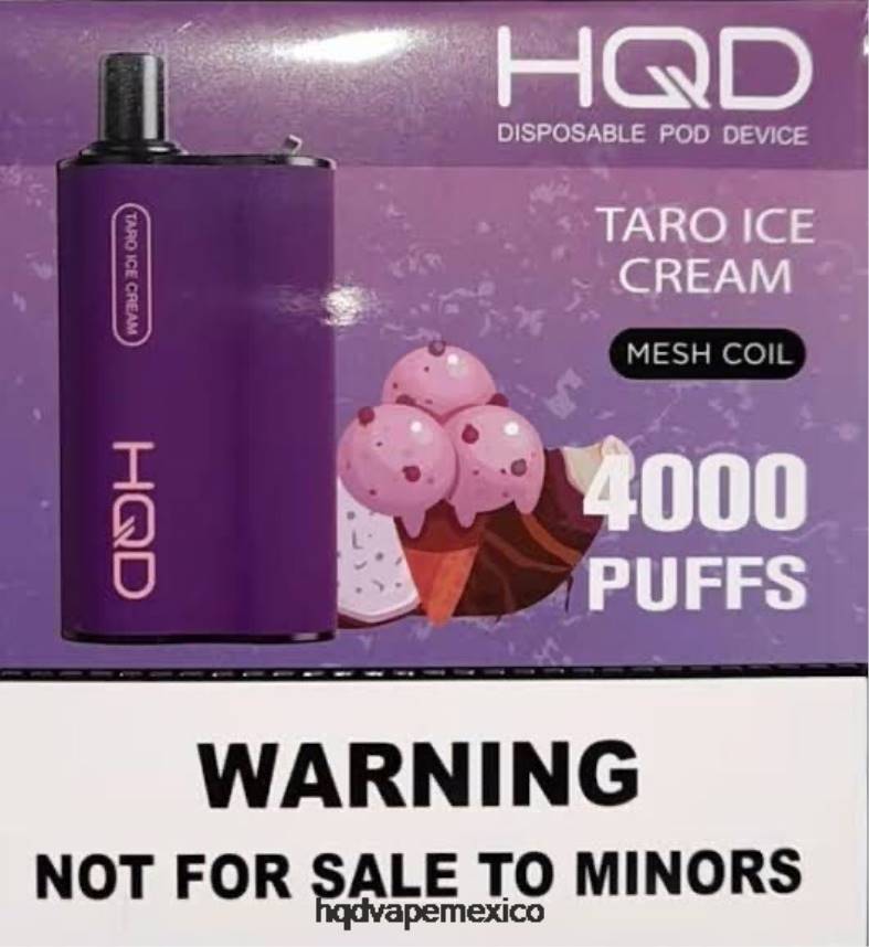 HQD BOX 4000 bocanadas helado de taro 2RTN71 - HQD Vape México