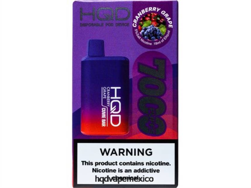 HQD CUVIE BAR desechable uva de arándano 2RTN161 - HQD Vape México
