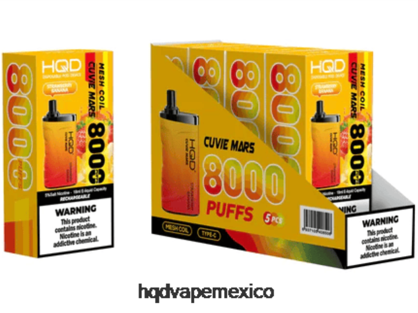 HQD CUVIE MARS desechable Fresa plátano 2RTN255 - HQD Vape Factory