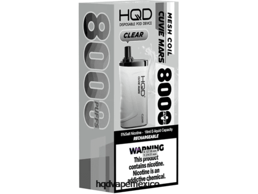 HQD CUVIE MARS desechable claro 2RTN156 - HQD Vape Review