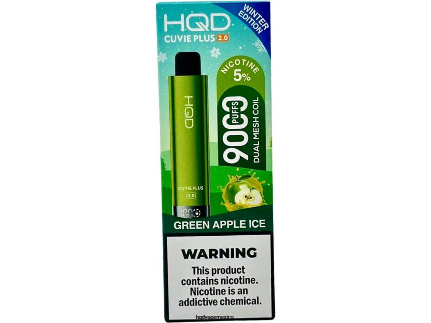 HQD CUVIE PLUS 2.0 (edición de invierno) hielo de manzana verde 2RTN172 - HQD Vape For Sale