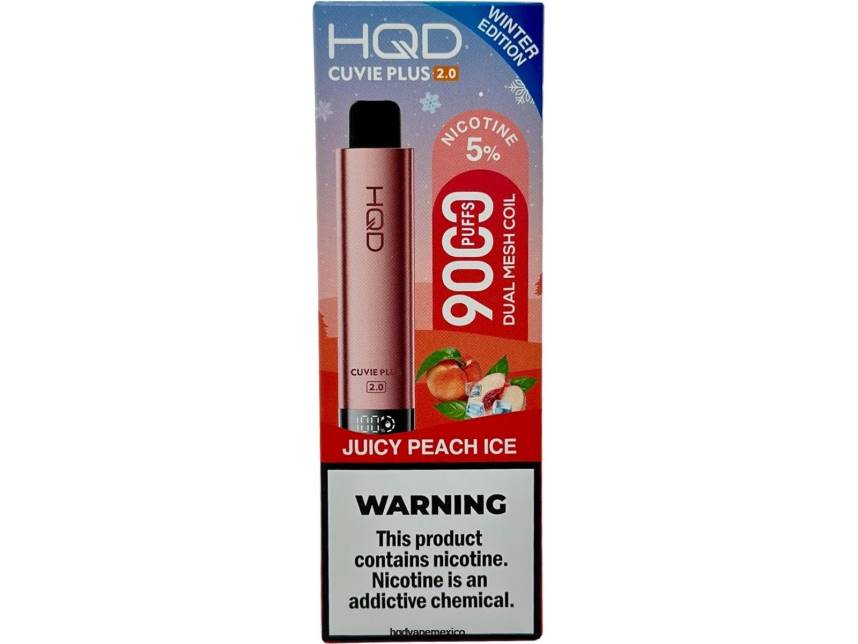 HQD CUVIE PLUS 2.0 (edición de invierno) jugoso hielo de durazno 2RTN204 - HQD Vape Store