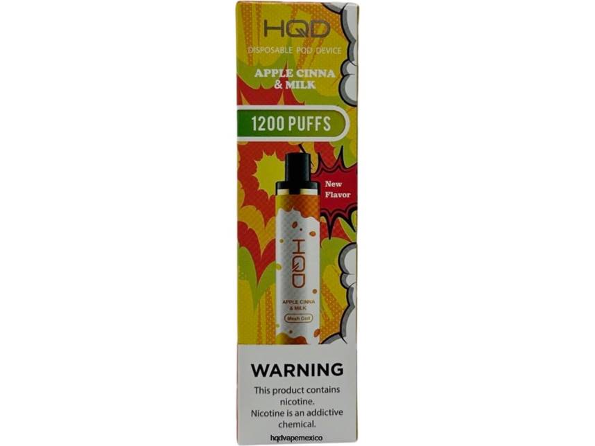 HQD CUVIE PLUS desechable manzana, cina y leche 2RTN126 - HQD Vape Review