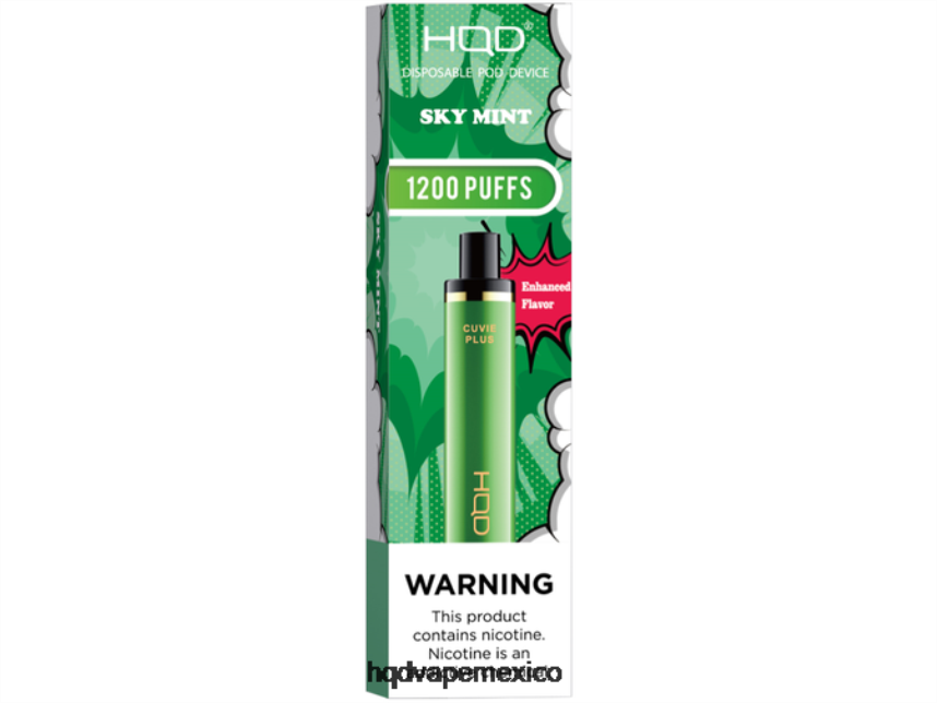 HQD CUVIE PLUS vaporizador desechable cielo menta 2RTN250 - HQD Mexico