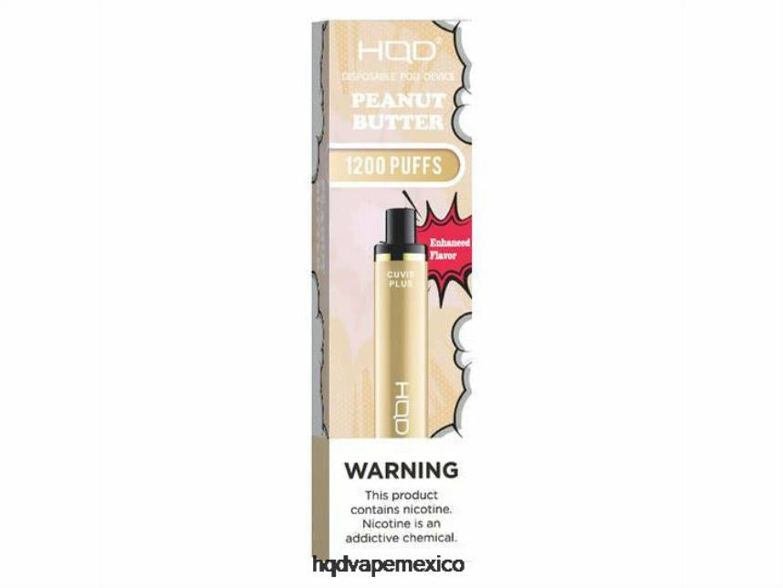 HQD CUVIE PLUS vaporizador desechable mantequilla de maní 2RTN231 - HQD Vape México
