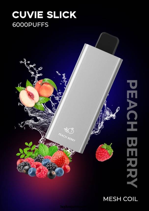 HQD CUVIE SLICK 6000 bocanadas baya de melocotón resbaladiza 2RTN26 - HQD Vape Review