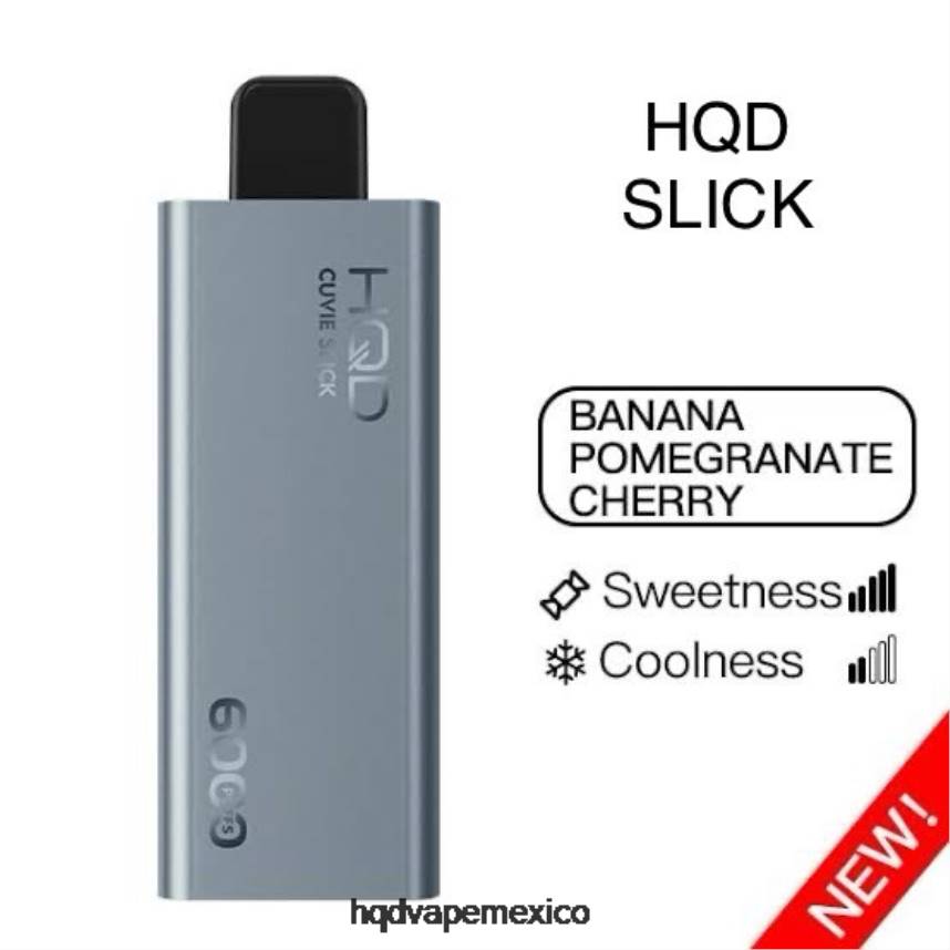 HQD CUVIE SLICK 6000 bocanadas cereza de granada de plátano resbaladiza 2RTN22 - HQD Vape For Sale