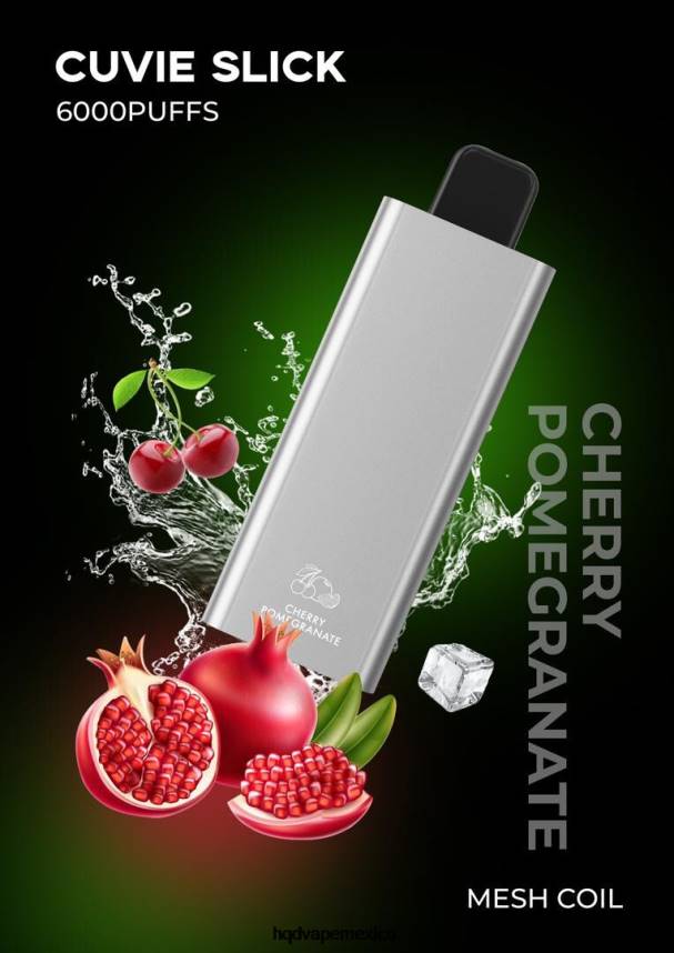 HQD CUVIE SLICK 6000 bocanadas granada cereza resbaladiza 2RTN33 - HQD Vape Precio