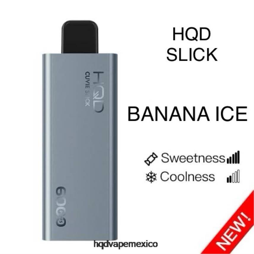 HQD CUVIE SLICK 6000 bocanadas hielo de plátano resbaladizo 2RTN20 - HQD Mexico