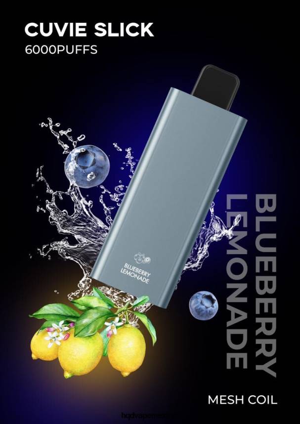 HQD CUVIE SLICK 6000 bocanadas limonada de arándanos resbaladiza 2RTN38 - HQD Tech Monterrey