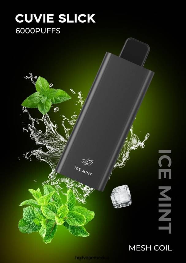HQD CUVIE SLICK 6000 bocanadas menta helada resbaladiza 2RTN27 - HQD Vape Sabores