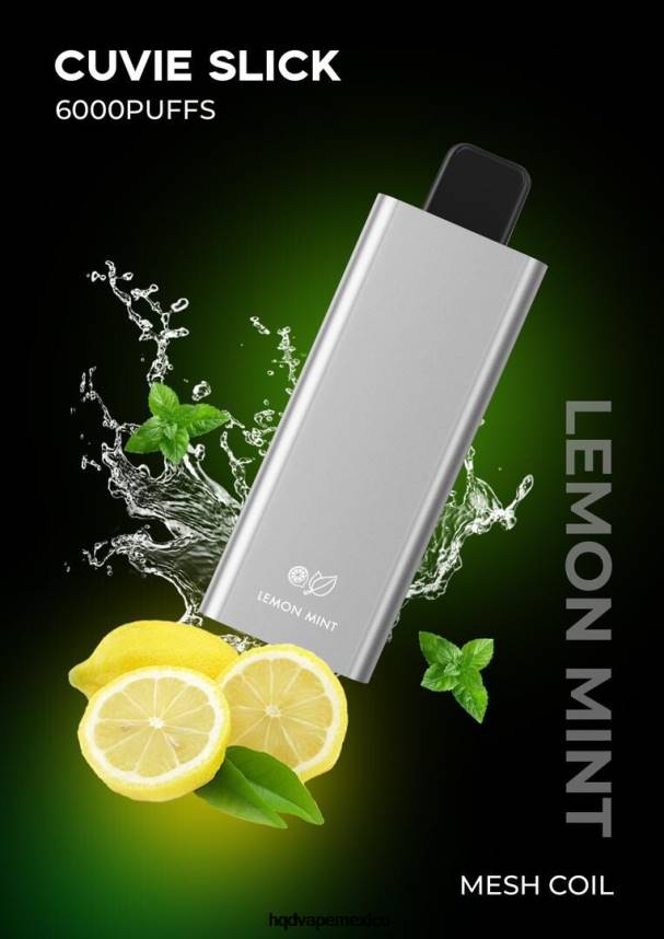 HQD CUVIE SLICK 6000 bocanadas menta limón resbaladiza 2RTN35 - HQD Vape Factory