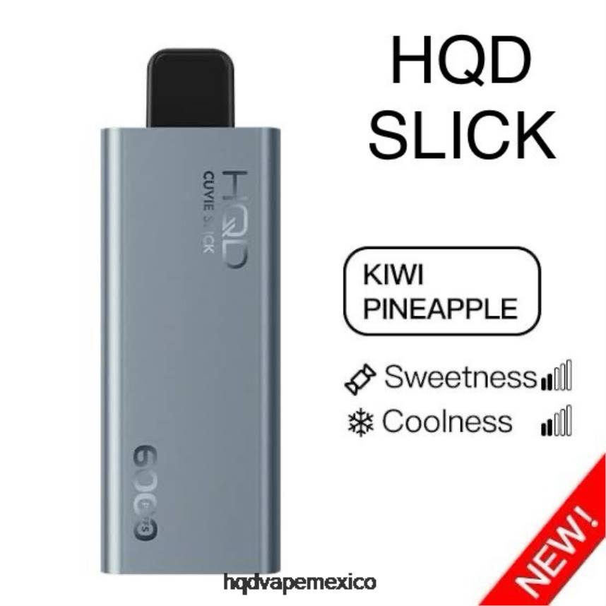 HQD CUVIE SLICK 6000 bocanadas piña kiwi resbaladiza 2RTN23 - HQD Vape Precio