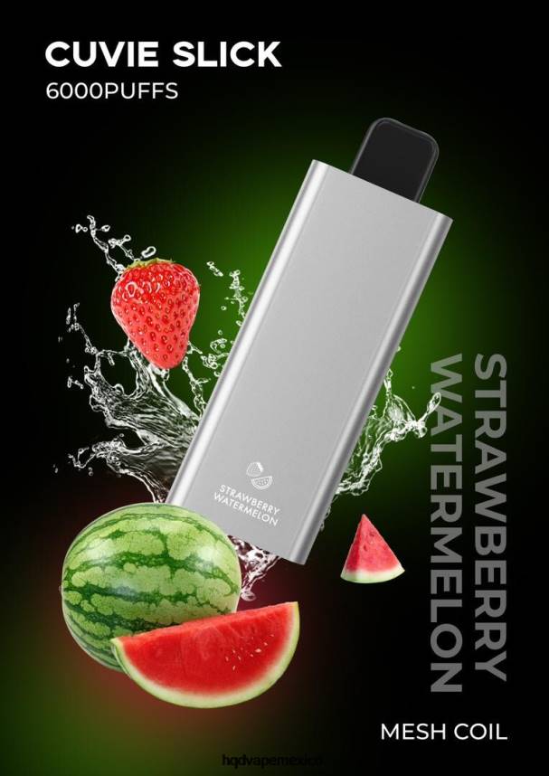 HQD CUVIE SLICK 6000 bocanadas sandía fresa resbaladiza 2RTN37 - HQD Vape Sabores