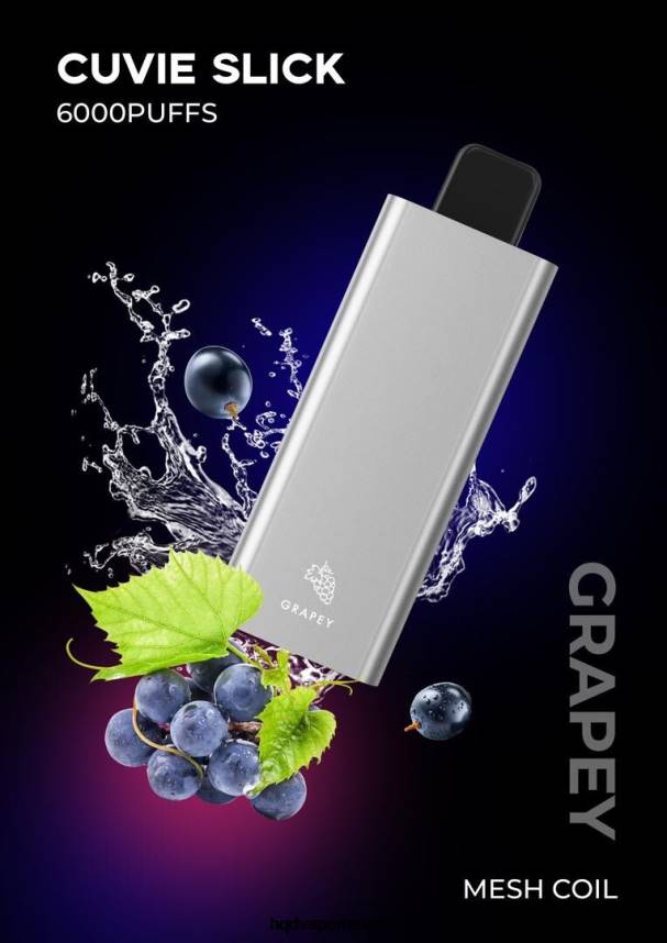 HQD CUVIE SLICK 6000 bocanadas uva resbaladiza 2RTN36 - HQD Vape Review