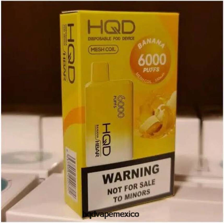 HQD HBAR 6000 bocanadas banana 2RTN47 - HQD Vape Sabores