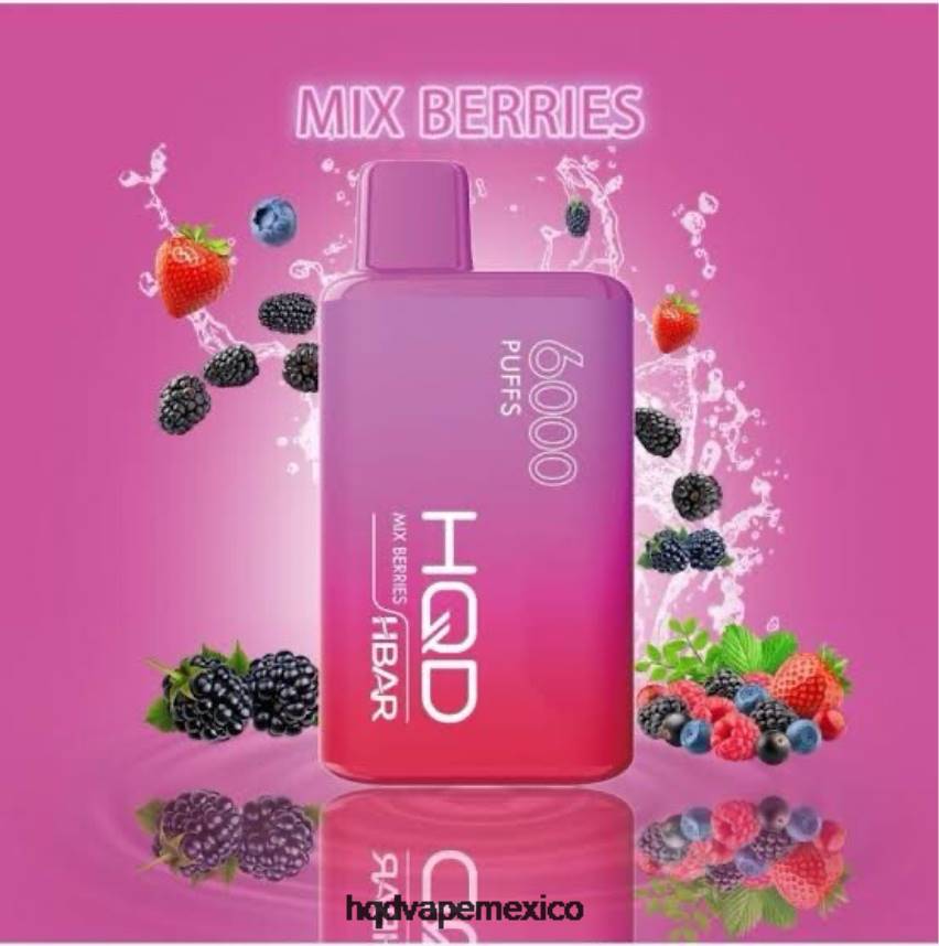 HQD HBAR 6000 bocanadas bayas congeladas 2RTN50 - HQD Mexico