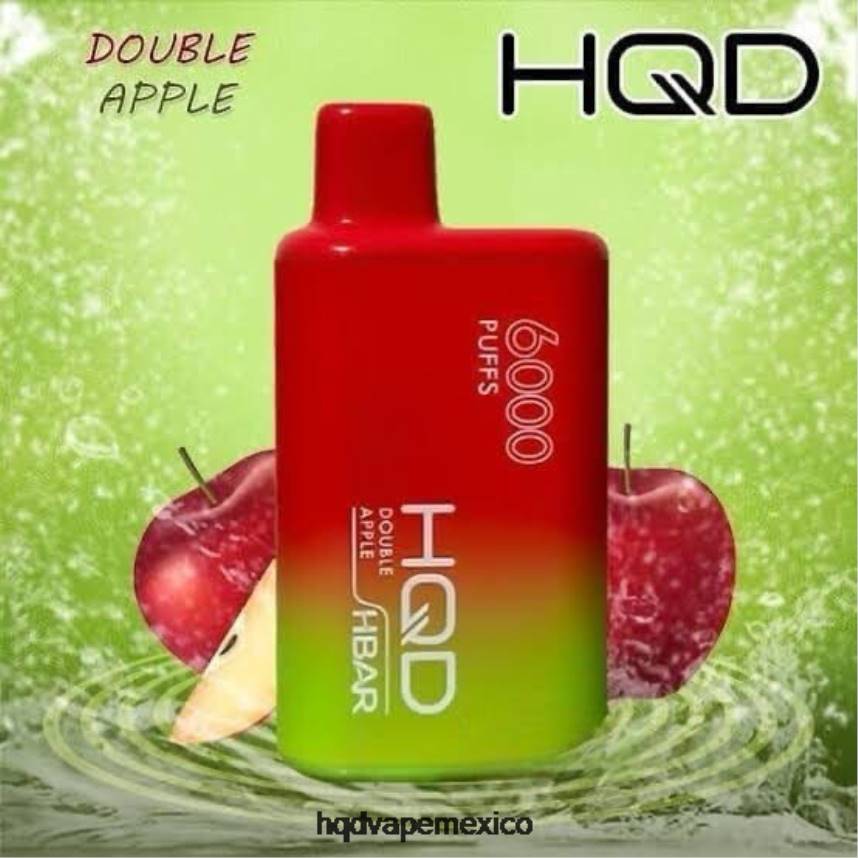 HQD HBAR 6000 bocanadas manzana doble 2RTN49 - HQD Wholesale