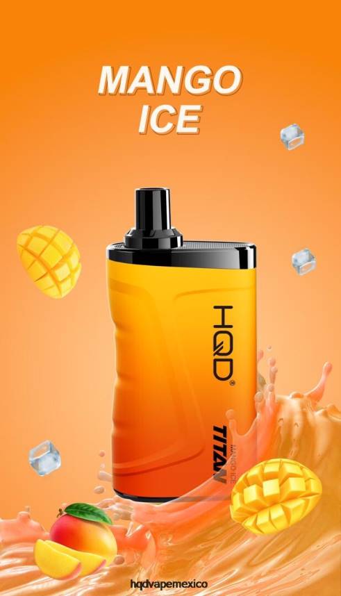 HQD TITAN 7000 bocanadas hielo de mango 2RTN11 - HQD Vape México